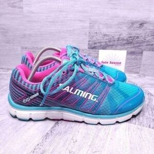 Salming Miles  EXO Skeleton Training Running Sneaker Blue Pink Women's sz 10